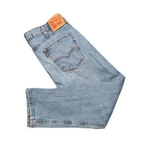 Levi’s 505 Mens 40Wx30L Regular Fit Straight Leg Faded Light Blue 5 Pocket Jeans